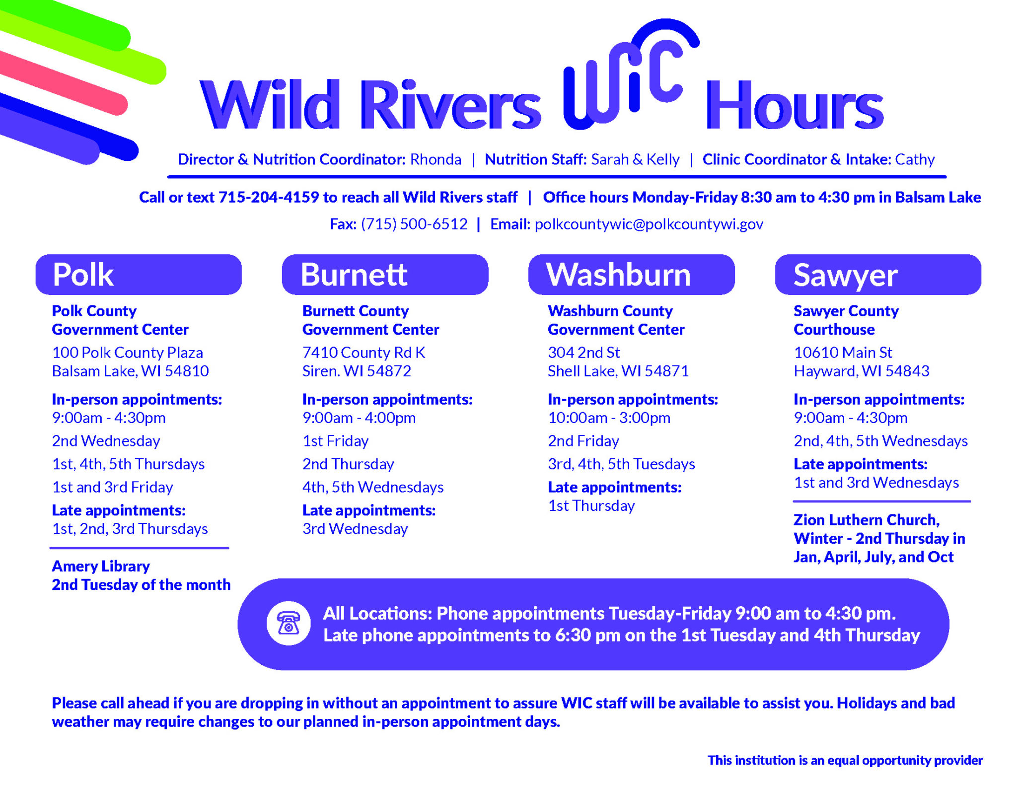 Women, Infants, & Children (WIC) - Washburn County